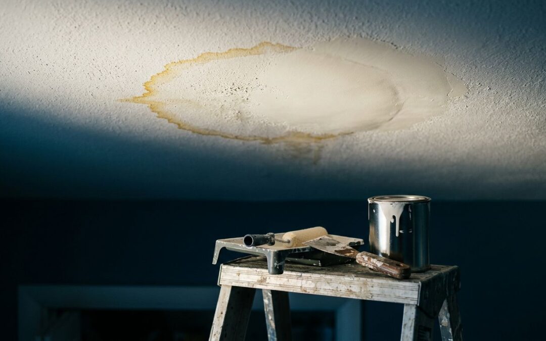 How to Paint Over Water Stains on a Ceiling